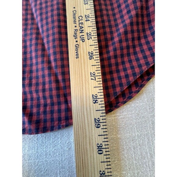 J Crew Shirt Mens S Red Blue Check Slim Flex Wash Button Down Long Sleeves NWT - Picture 10 of 12